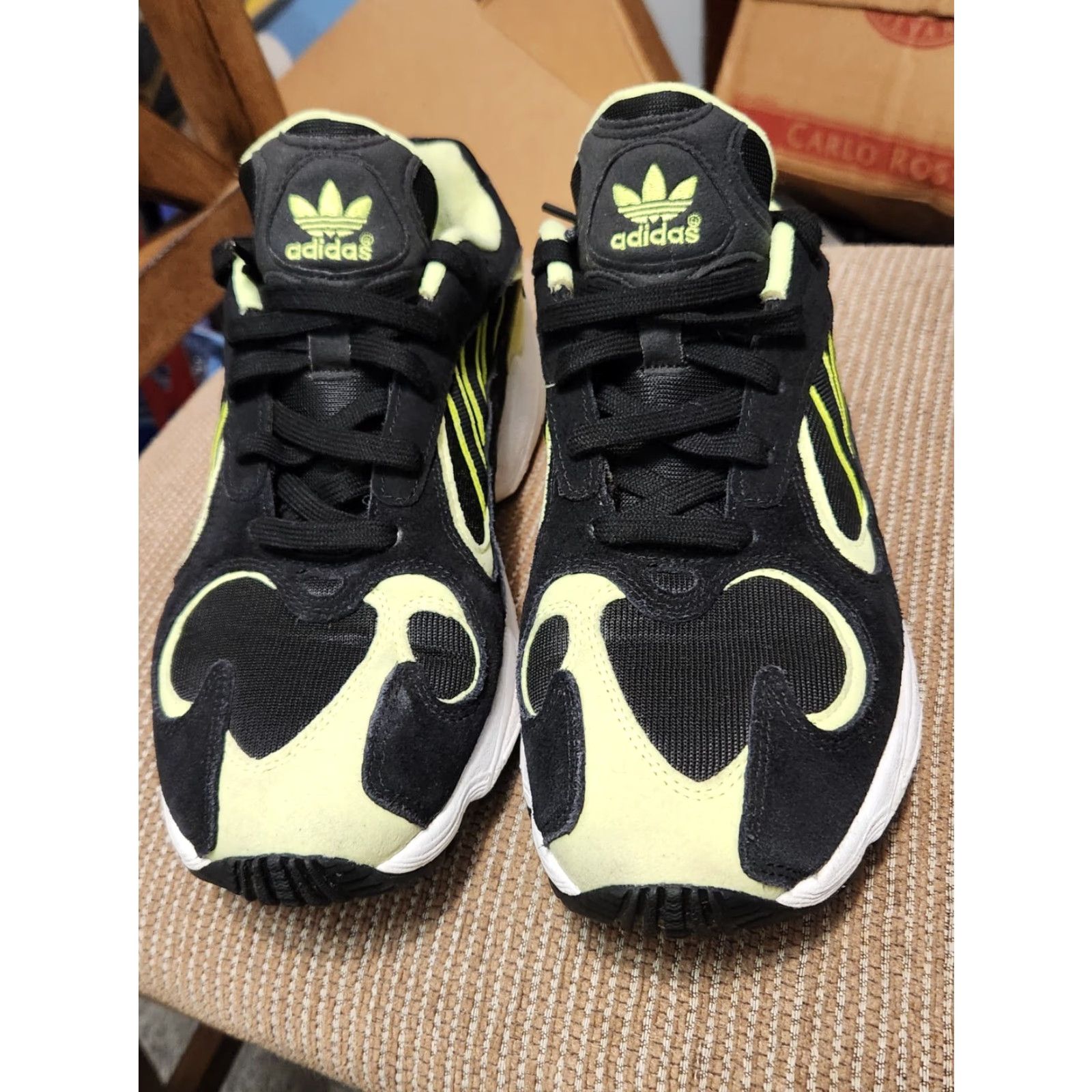 Adidas adidas Yung-1 Athletic Sneakers Mens 9.5 Black Neon EE5317 High High Top Size US 10 / EU 43 - 4 Thumbnail