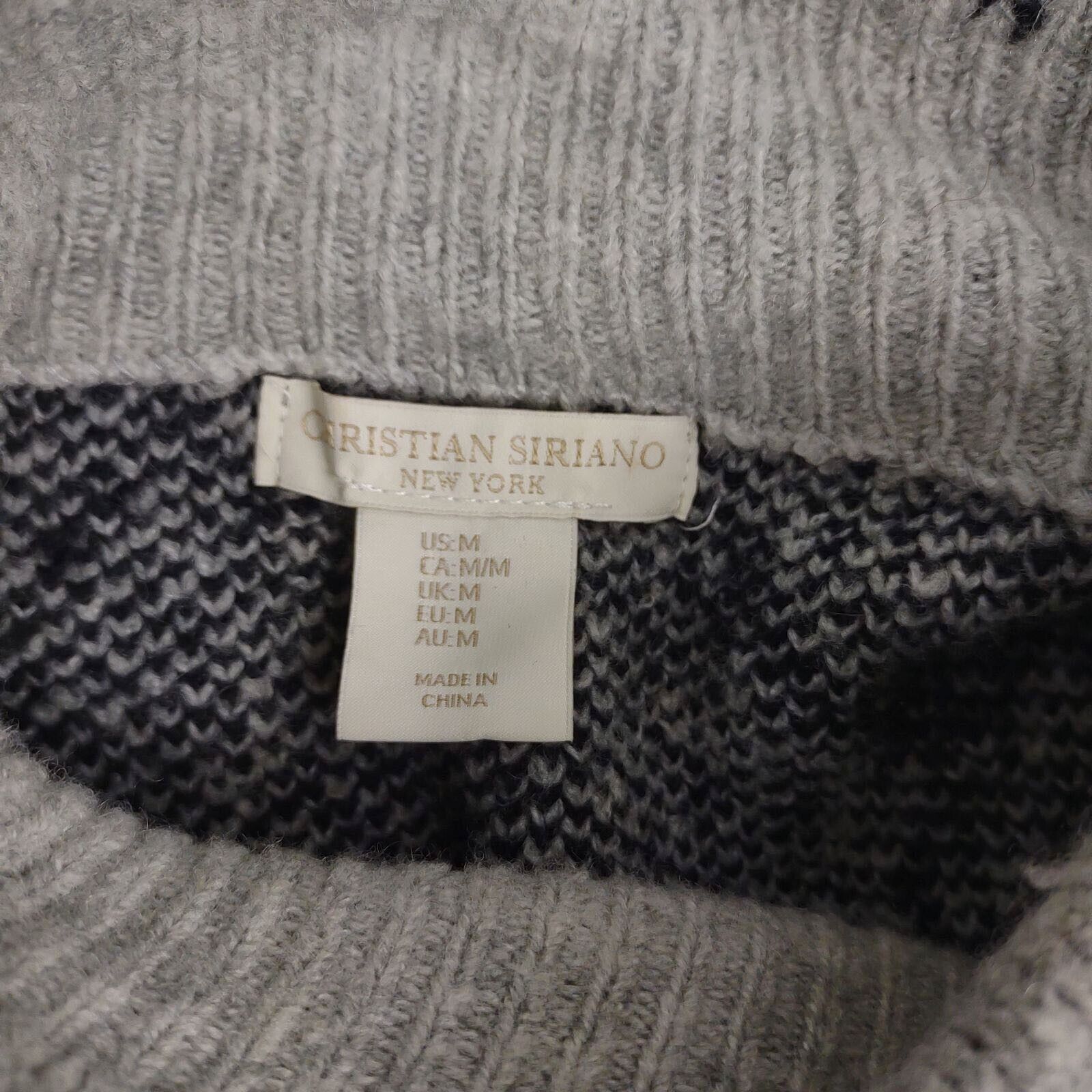Other CHRISTIAN SIRIANO Wool Blend Argyle Gray Turtleneck Sweater Size M / US 6-8 / IT 42-44 - 2 Thumbnail