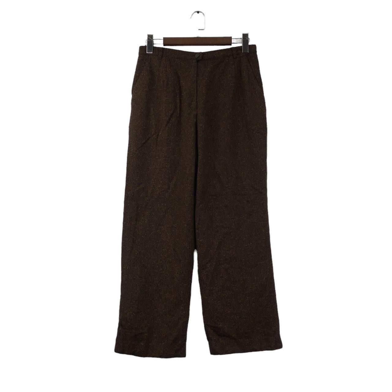 Vintage Vtg 90’ GIVY ITALY DESIGNER Minimalist Brown Wool Pant Size 30" / US 8 / IT 44 - 1 Thumbnail