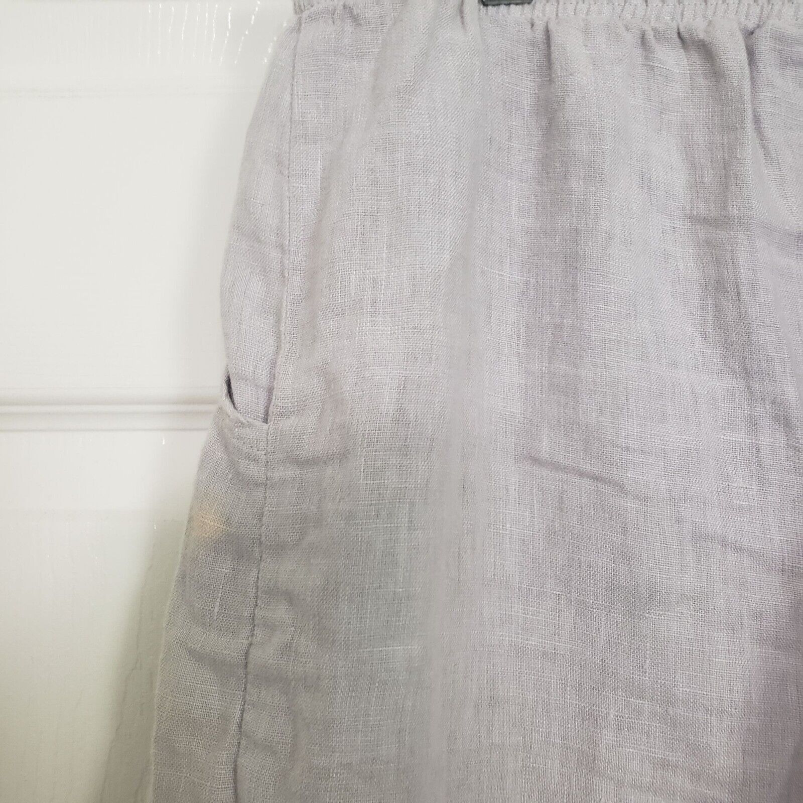 Designer Focus Casual Lite Linen Pants Womens Size Large Neutral Size 34" / US 12 / IT 48 - 10 Thumbnail