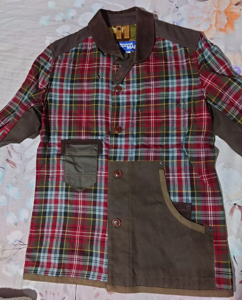 Comme des Garcons Comme Des Garcons Wool patchwork shirt Size US S / EU 44-46 / 1 - 1 Thumbnail