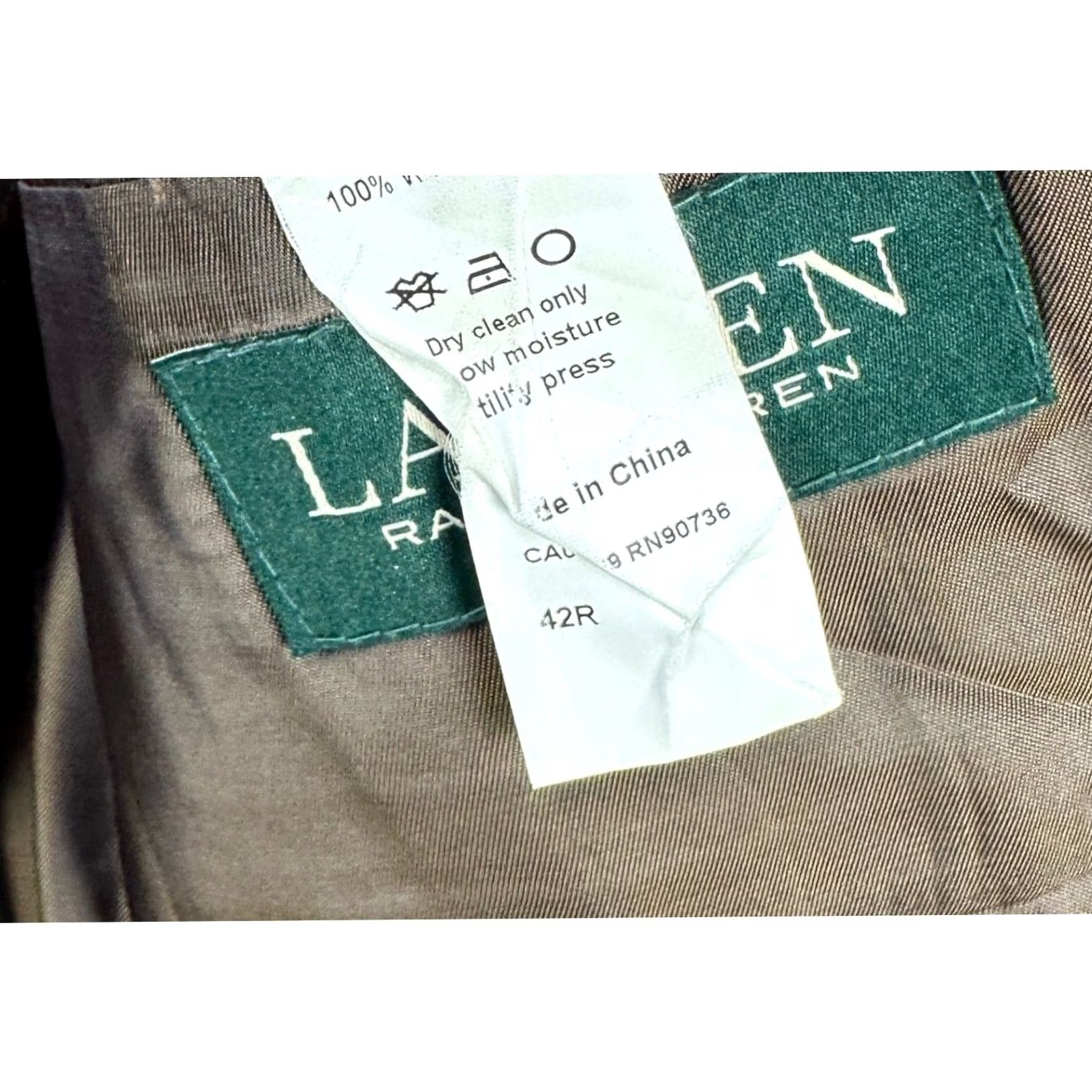 Ralph Lauren Lauren Ralph Lauren Wool Blazer Sport Coat Mens 42R Brown Long Sleeve Two-Button Size US XL / EU 56 / 4 - 5 Thumbnail