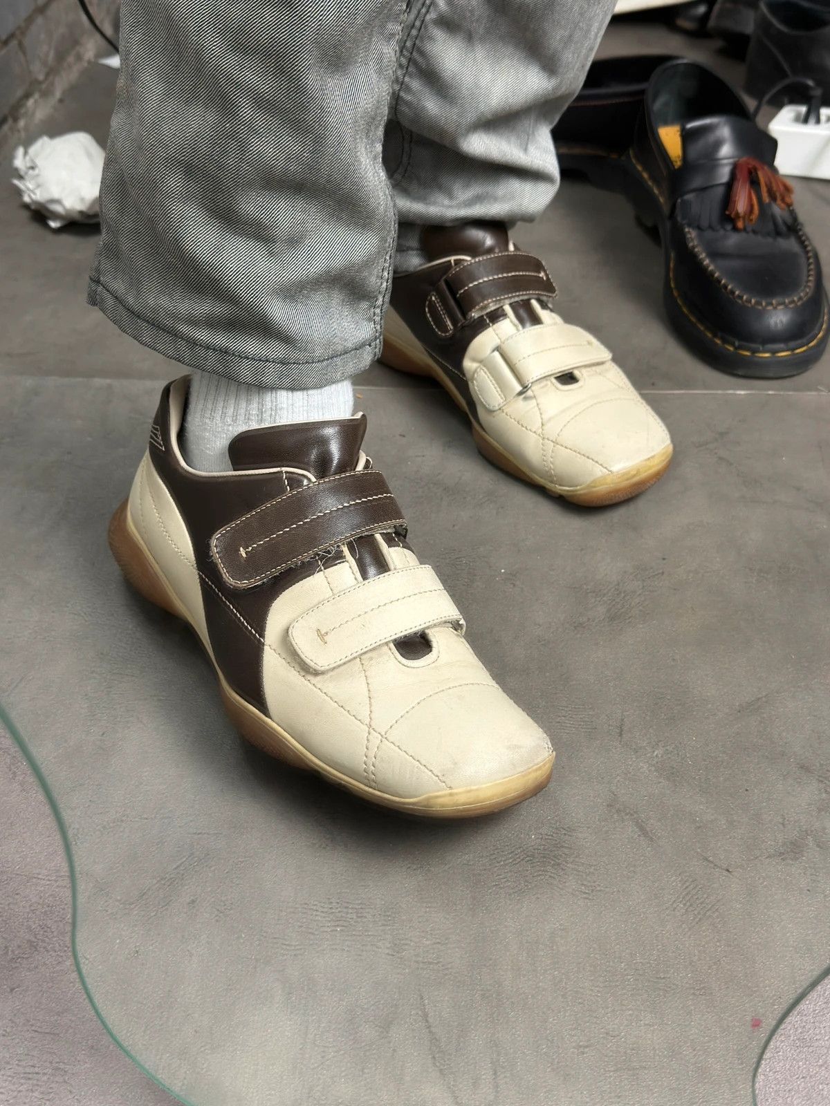 Prada Prada archive square toes leather trainers 2000’s Size US 11 / EU 44 - 11 Thumbnail