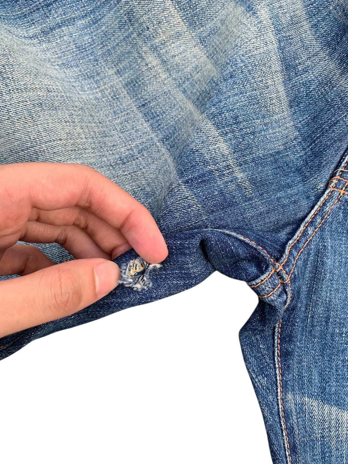 semanticdesign FLARE SEMANTIC DESIGN RUSTY JAPANESE DISTRESSED DENIM Size US 31 - 18 Thumbnail
