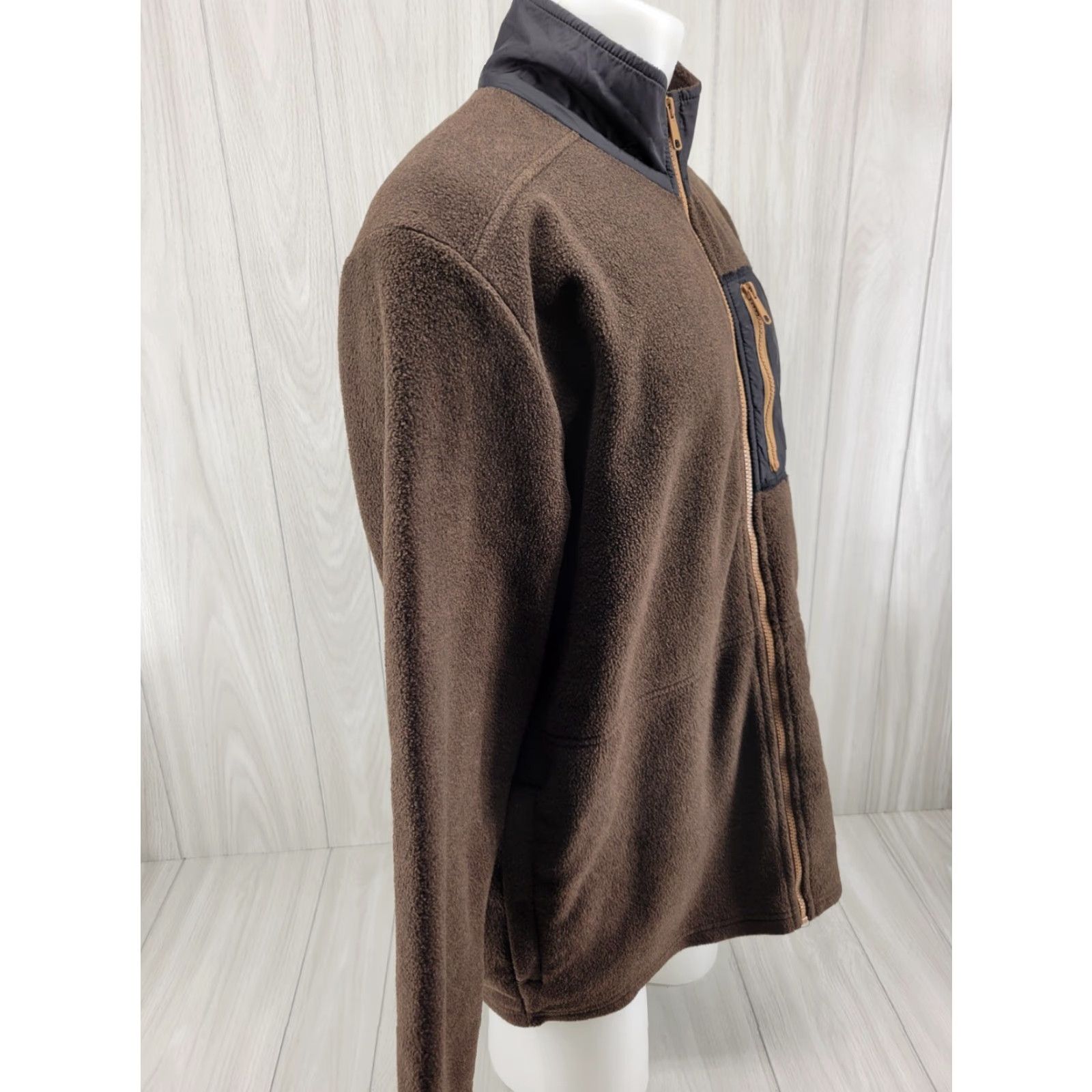 KAVU KAVU Fleece Jacket XL Brown Full Zip Outdoor Hiking Trail Mens Size US XL / EU 56 / 4 - 5 Thumbnail