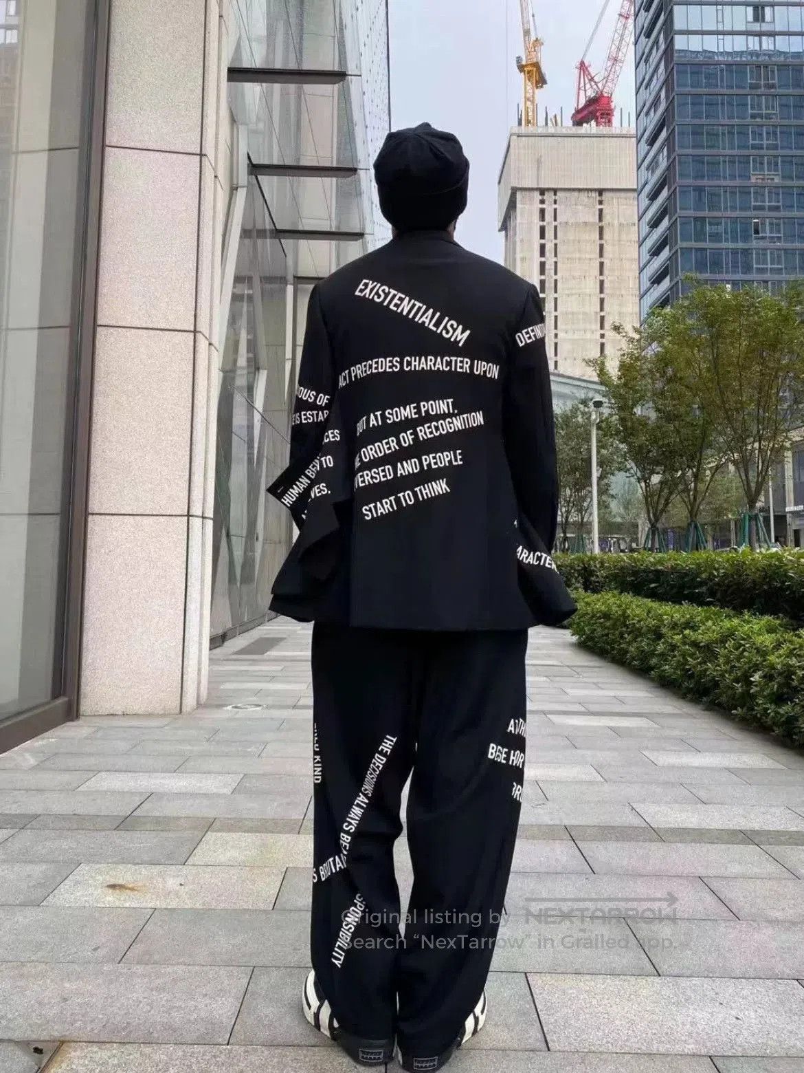 Yohji Yamamoto Yohji Yamamoto Black Suit with Statements. Size US S / EU 44-46 / 1 - 8 Thumbnail