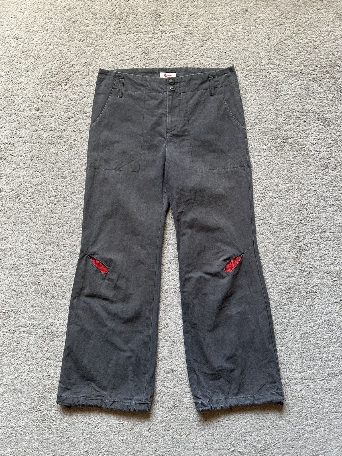 Vivienne Tam 1990s Vivienne Tam eyes drop knee Parachute Pant Size 29" - 4 Thumbnail