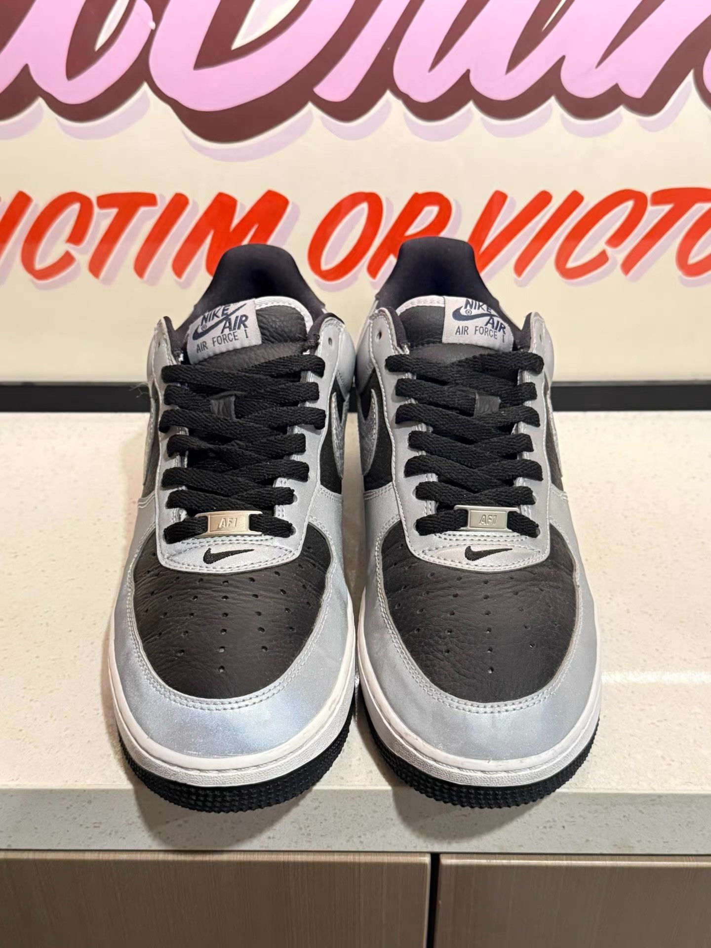 Nike Nike Air Force 1 B Silver Snake low-top unisex sneakers Ｑ20 Size US 11 / EU 44 - 2 Thumbnail