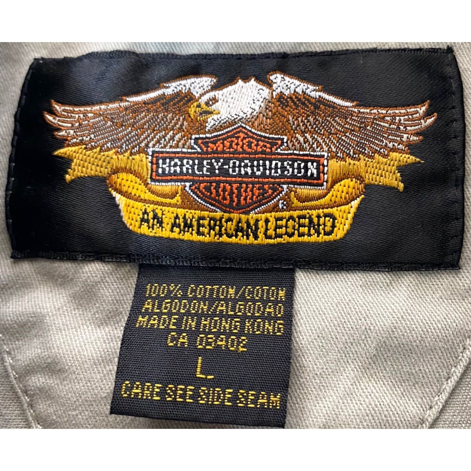 Harley Davidson VINTAGE Harley-Davidson Shirt Mens L Gray Button-Up Retro Casual Short Sleeve Graphic Print Logo 90s Mens Size US L / EU 52-54 / 3 - 2 Thumbnail