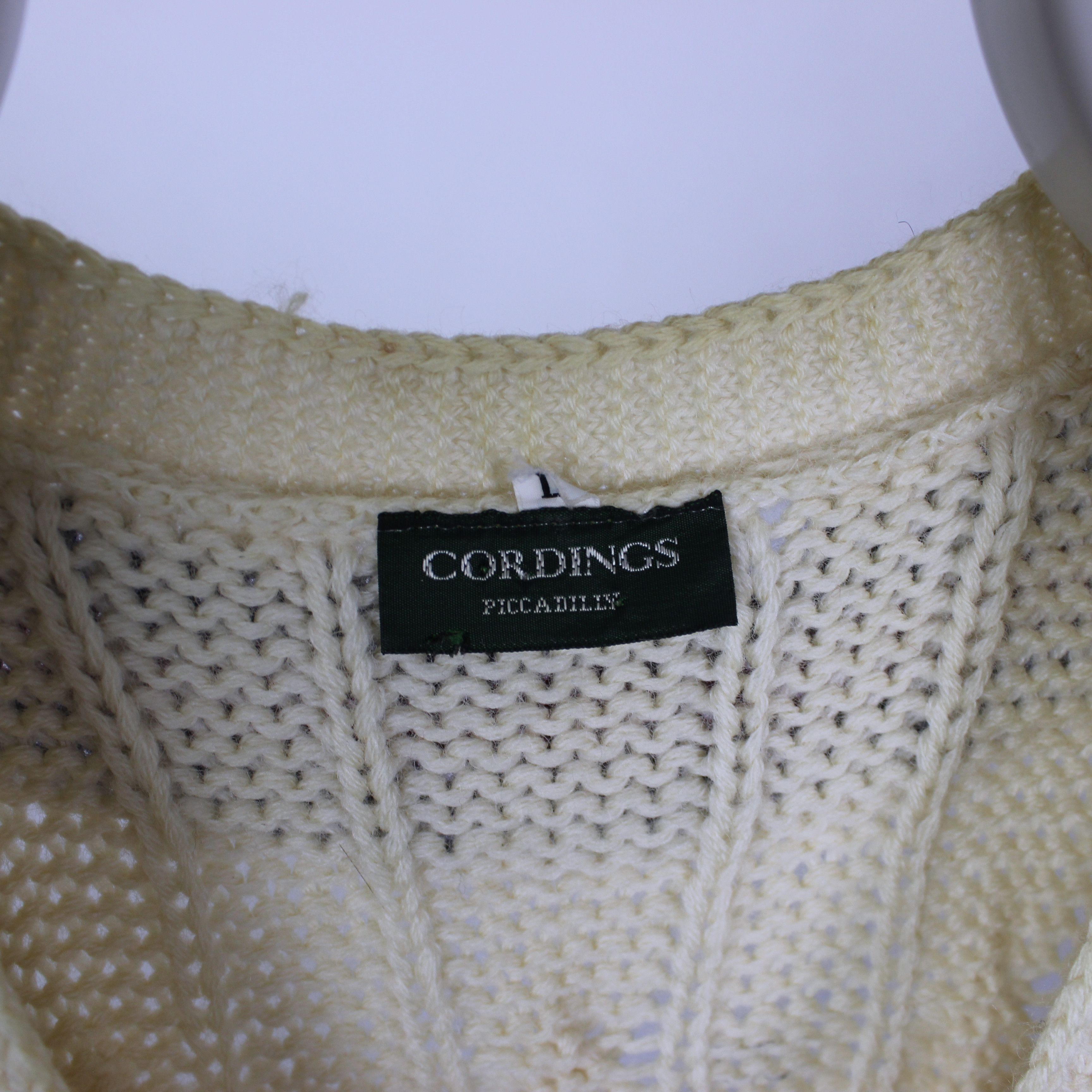Vintage Cordings of Picadilly vest men wool heavy L beige cream Size US L / EU 52-54 / 3 - 3 Thumbnail