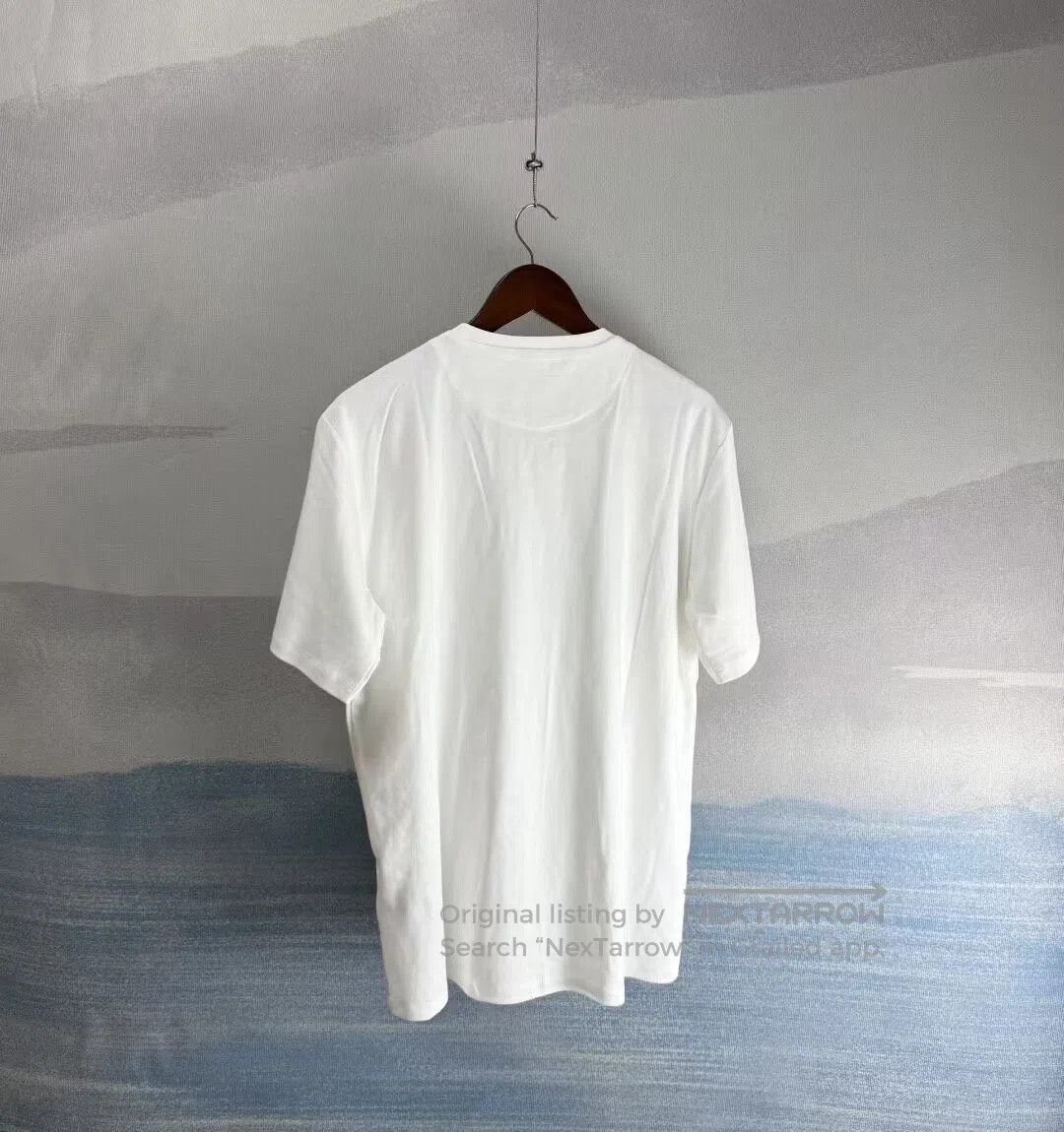 Prada Prada White Chest Triangle Logo Short Sleeve T-Shirt| Size L / US 10 / IT 46 - 2 Thumbnail