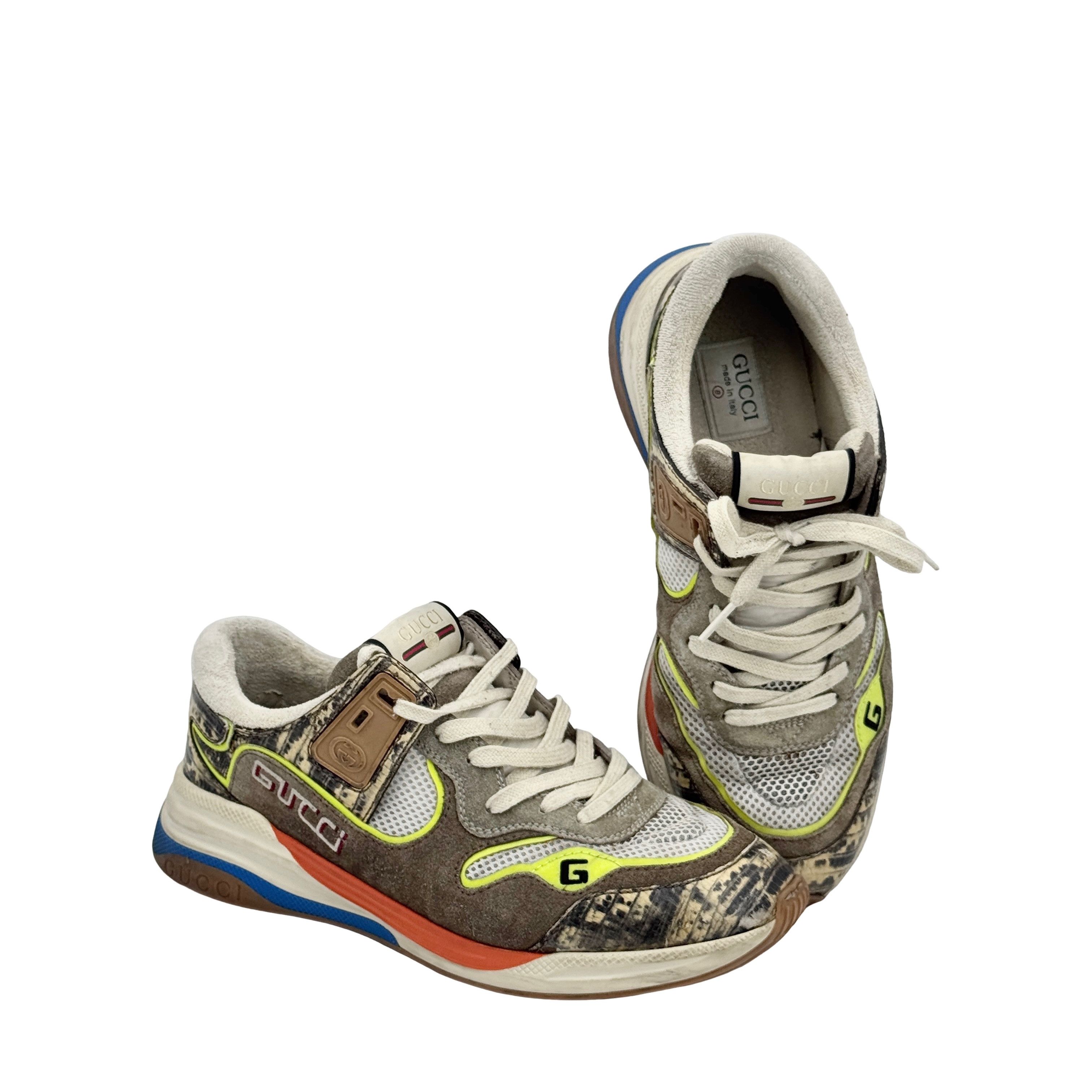Gucci Gucci Multi-Color Logo Patch Sneakers US 9 Size US 9 / EU 42 - 1 Thumbnail