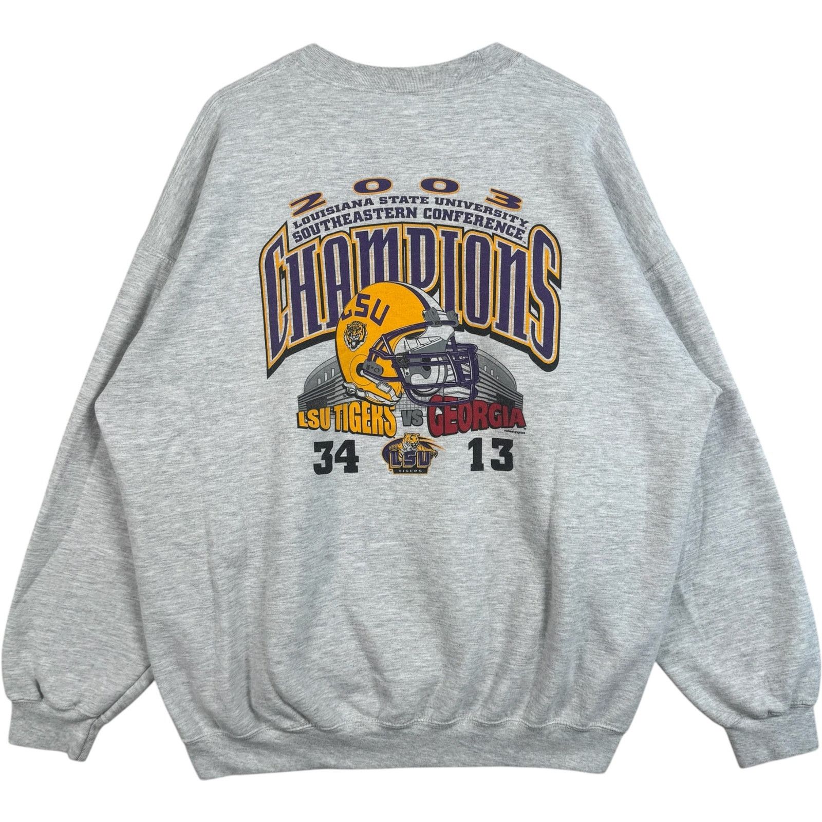 Gildan Vintage LSU Tigers SEC Champions Mullet Crewneck XXL Size US XXL / EU 58 / 5 - 5 Thumbnail