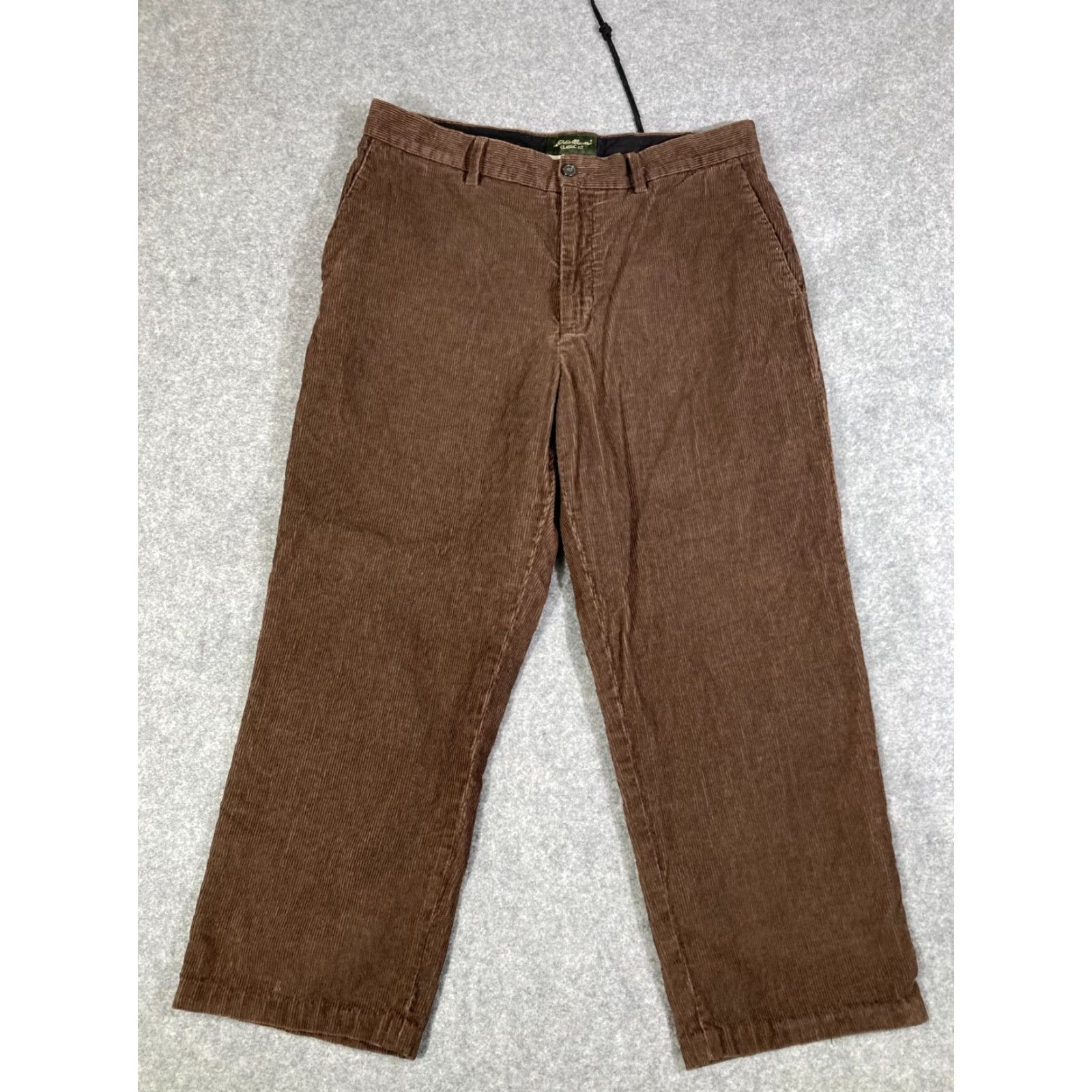 Eddie Bauer Eddie Bauer Corduroy Chino Pants Mens 35X30 Brown Classic Fit Straight Leg Size US 35 - 3 Thumbnail
