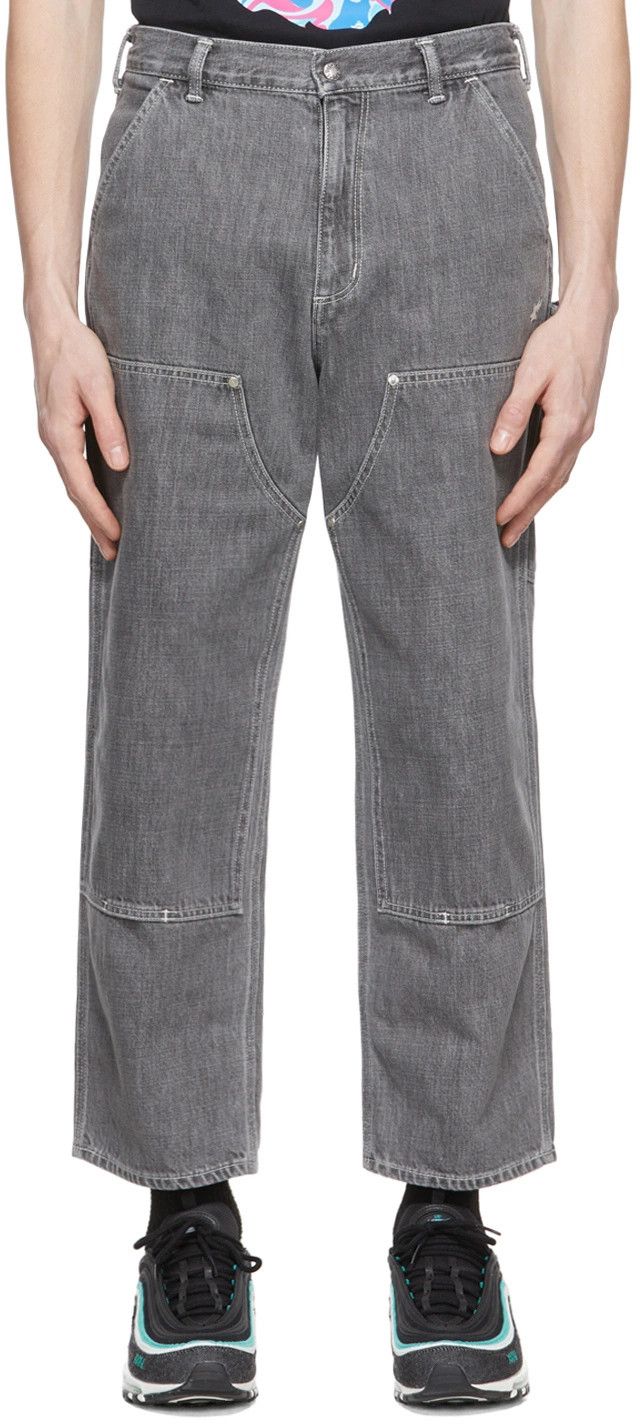 Bape Bape Painter Denim Pants (Gray/Black) Size US 28 / EU 44 - 4 Thumbnail