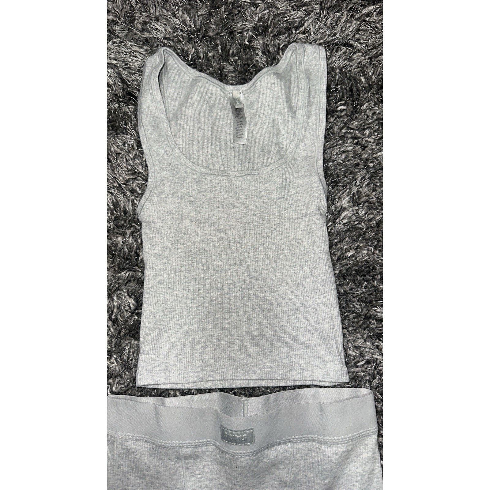 SKIMS SKIMS NWOT RIB COTTON SHIRT AND BOXER SHORT SET Size ONE SIZE - 5 Thumbnail