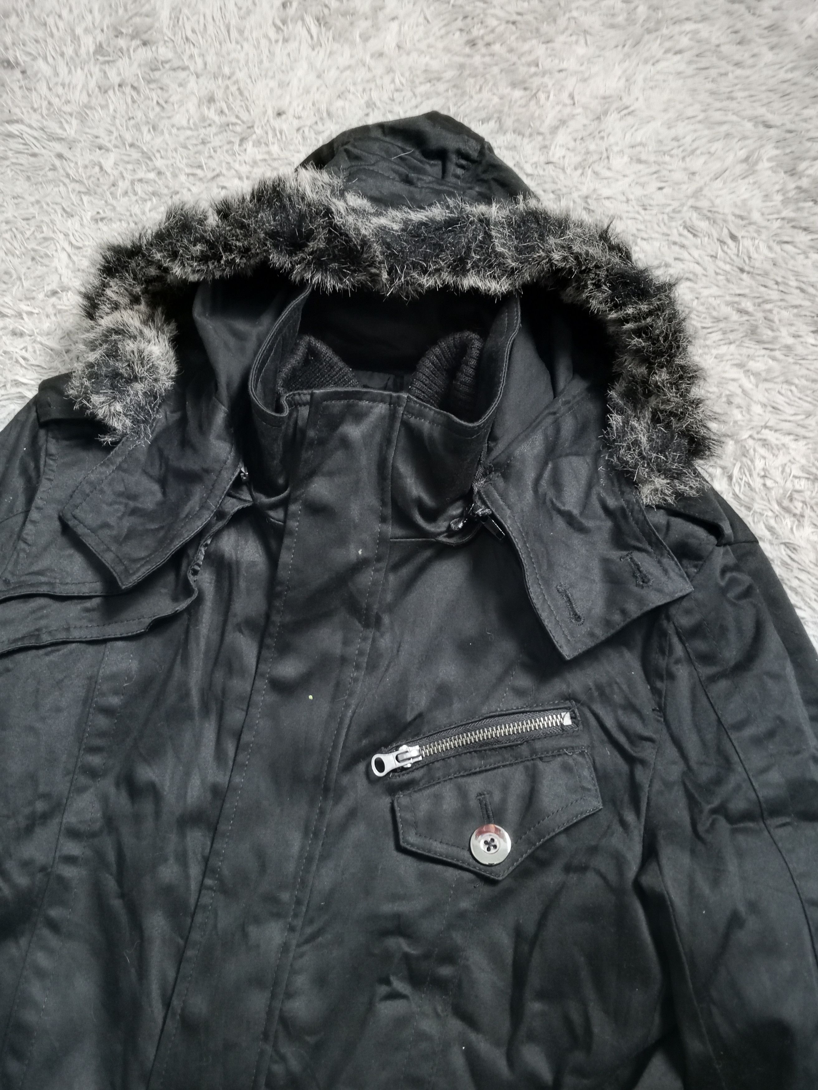semanticdesign semantic design Japan Faux Fur Puffer Hoodie Jacket Size US M / EU 48-50 / 2 - 4 Thumbnail