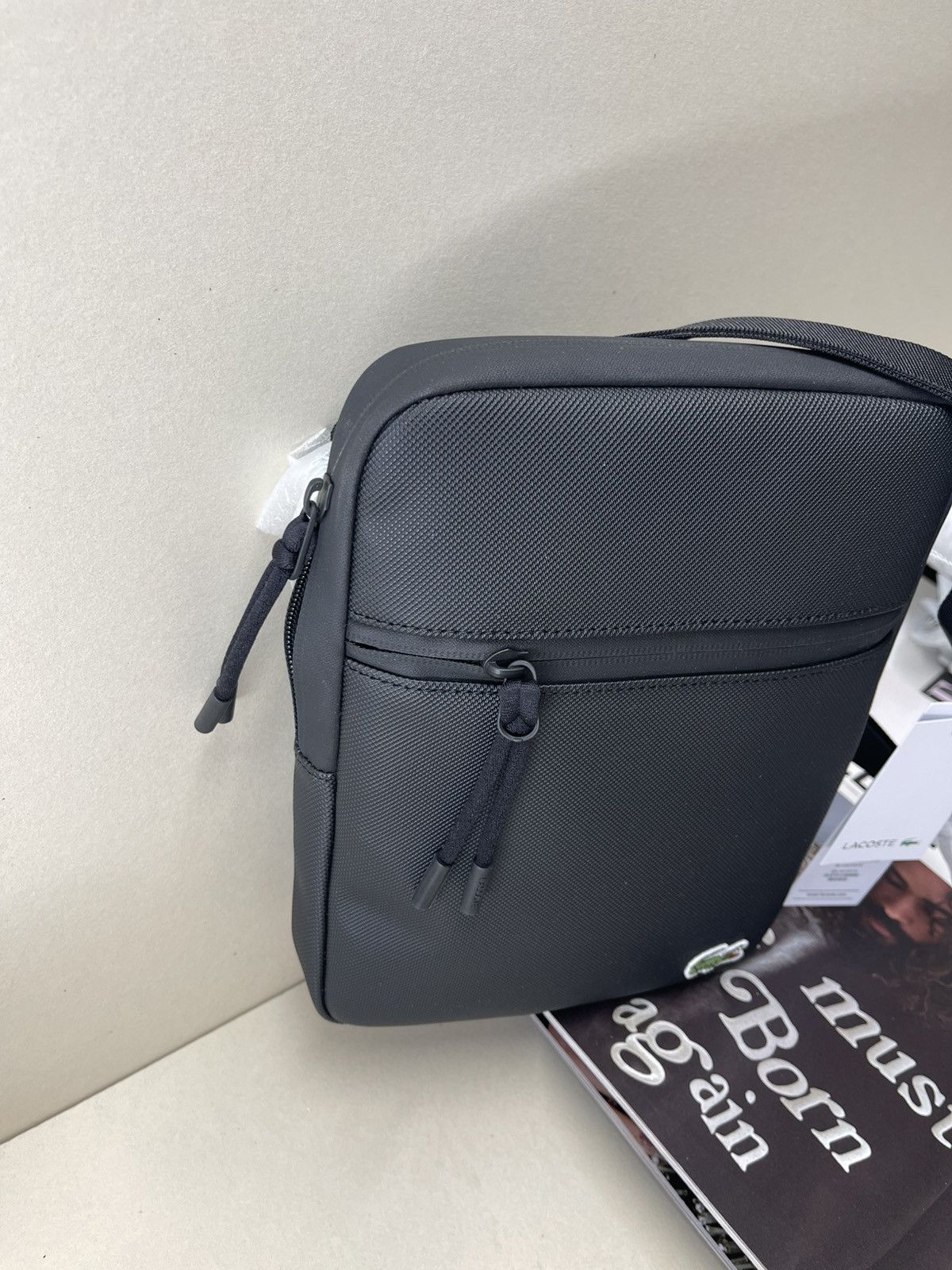 Lacoste (new+tag Lacoste men noir crossover messenger black bag Size ONE SIZE - 10 Thumbnail