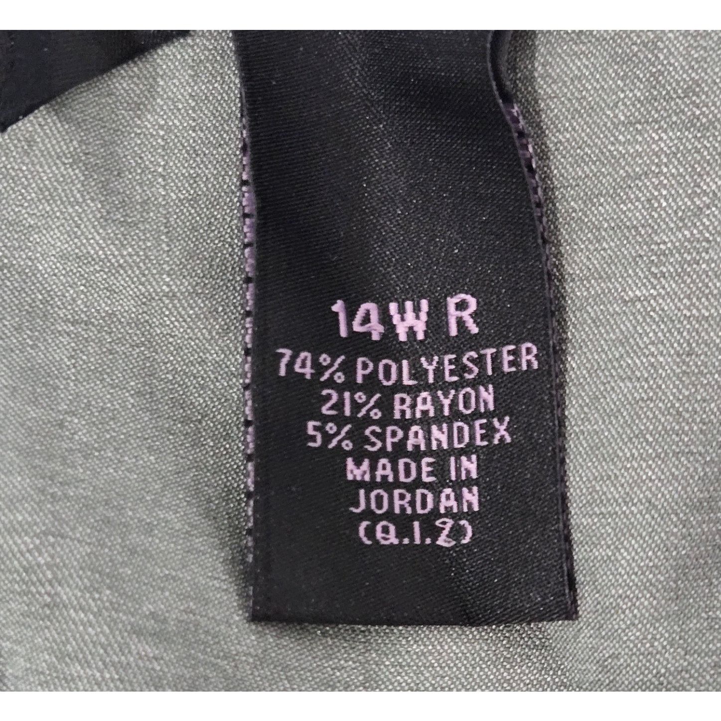 Other Investments II Gray Park Avenue Fit Dress Pants 14W NWTS Size 36" / US 14 / IT 50 - 4 Thumbnail