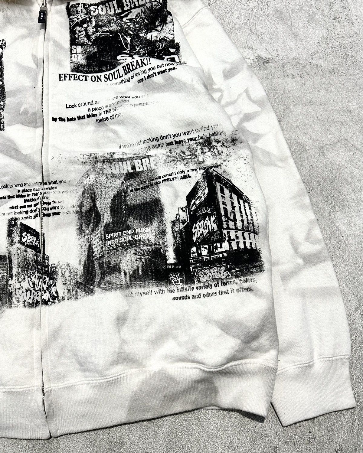 If Six Was Nine × Le Grande Bleu (L.G.B.) Y2k Soul Break Poem Dyed Fur Hoodie Lgb Ifsixwasnine Style Size US L / EU 52-54 / 3 - 3 Thumbnail