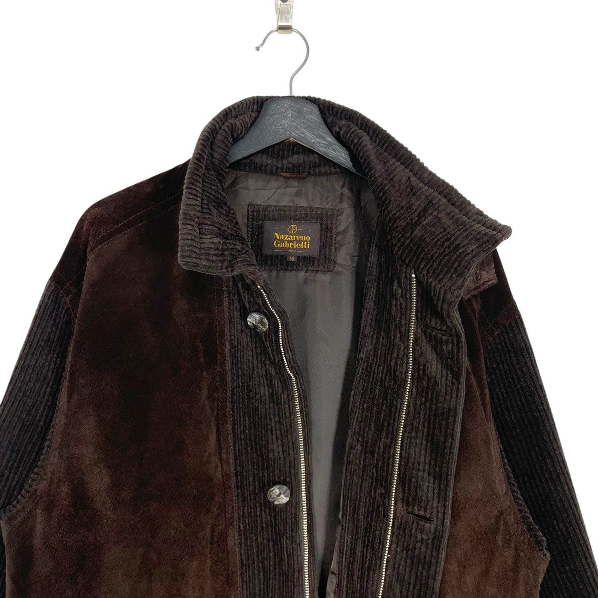 Nazareno Gabrielli Vintage Nazareno Gabrielli 1907 Velvet Jacket Brown Size US L / EU 52-54 / 3 - 11 Thumbnail