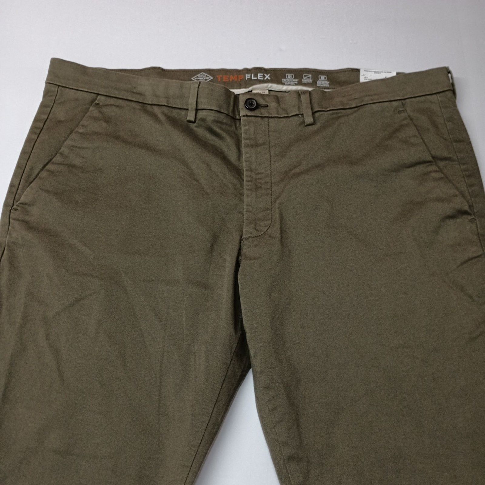 St. Johns Bay St John's Bay Temp Flex Straight Pants Mens 44x30 Dark Olive Size US 44 / EU 60 - 4 Thumbnail