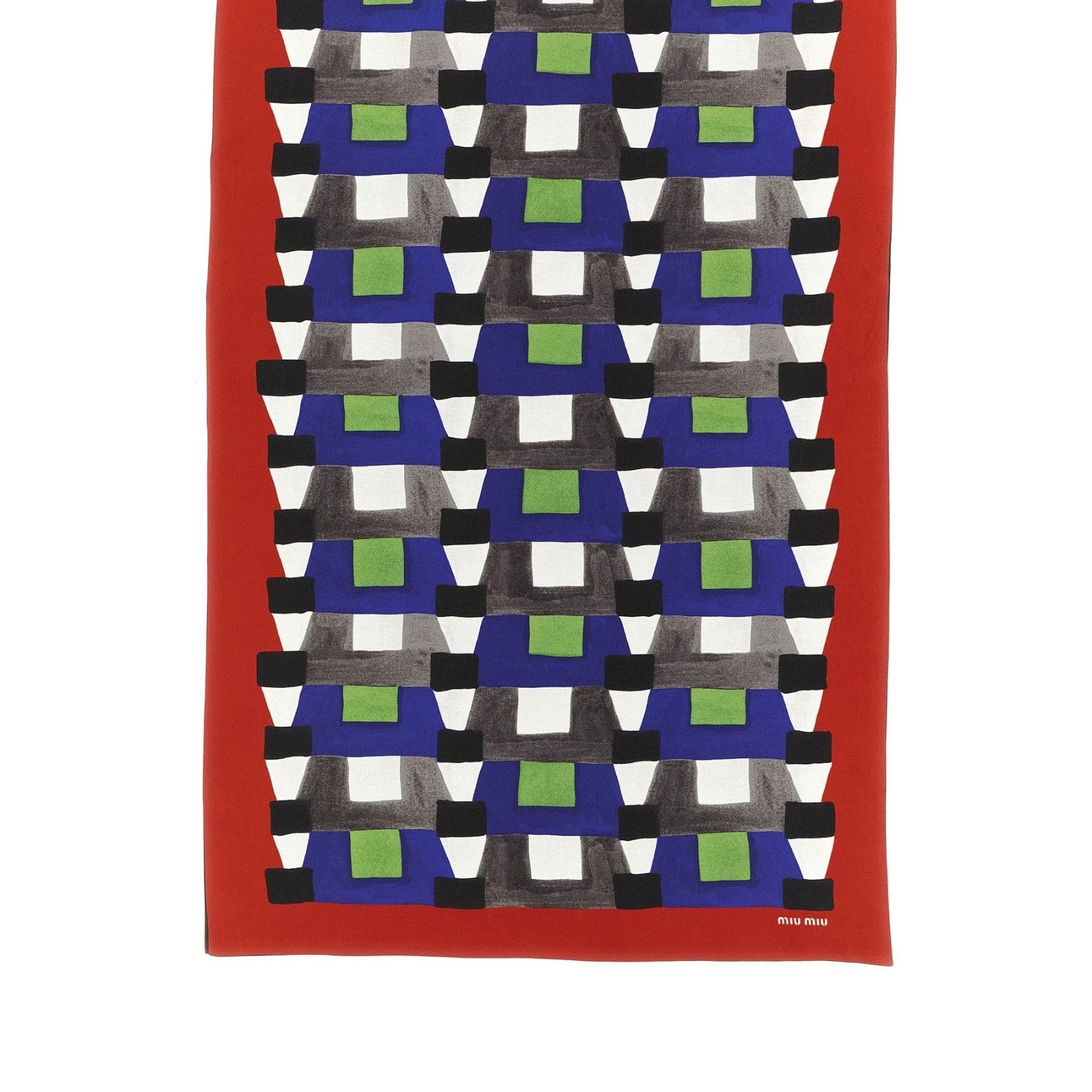 Miu Miu MIU MIU multicolor Medium Silk Scarf New & Authentic Size ONE SIZE - 2 Thumbnail