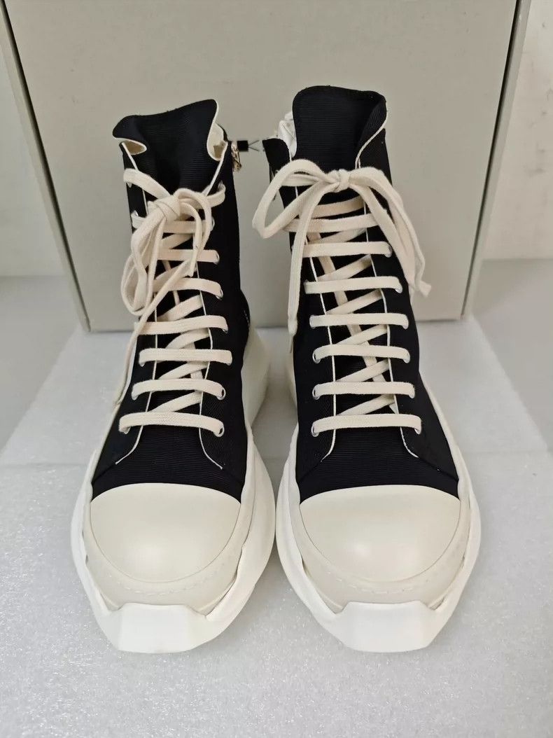 Rick Owens Rick Owens black thick sole canvas high-top sneakers Size US 8.5 / EU 41-42 - 2 Thumbnail