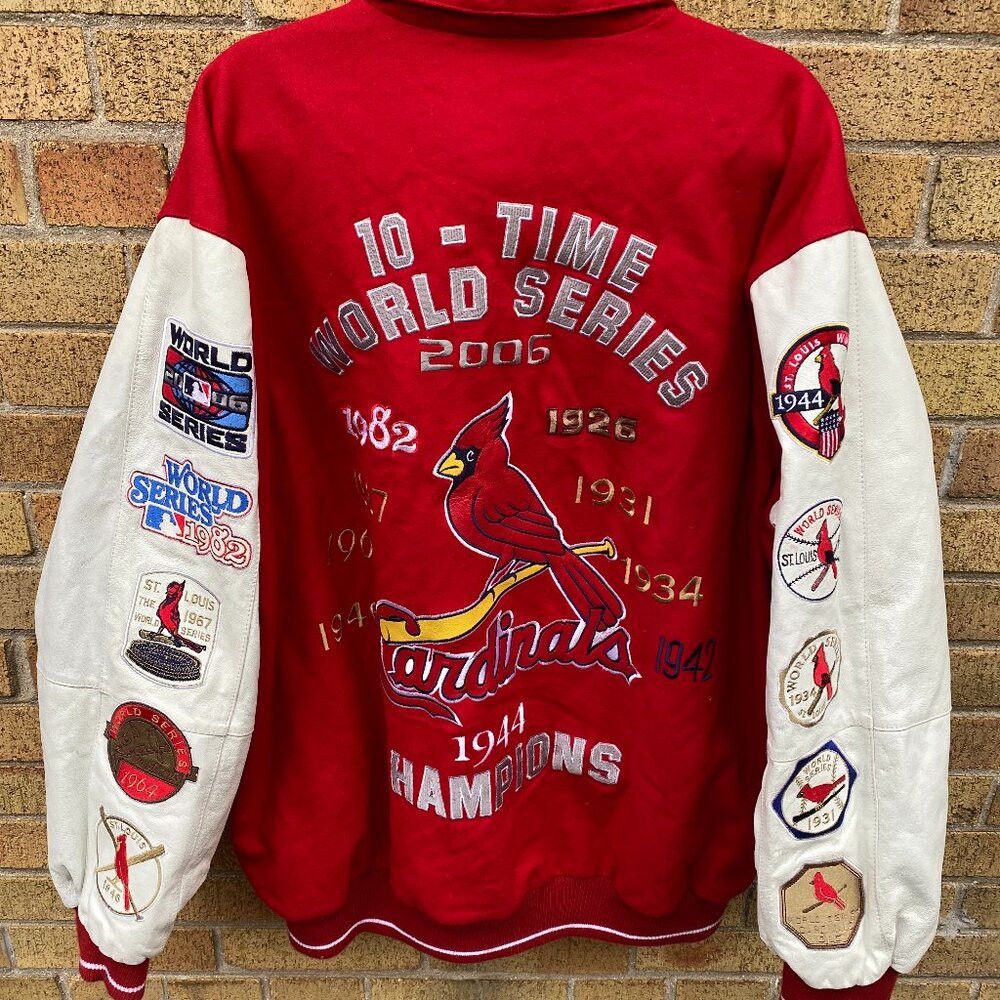 MLB RARE 2006 Embroidered St Louis Cardinals MLB Leather Wool J Size US XXL / EU 58 / 5 - 4 Thumbnail