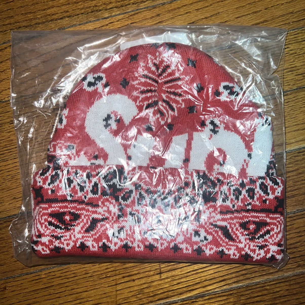 Supreme Supreme Bandana Big Logo Beanie Red Size: One Size Size ONE SIZE - 3 Thumbnail
