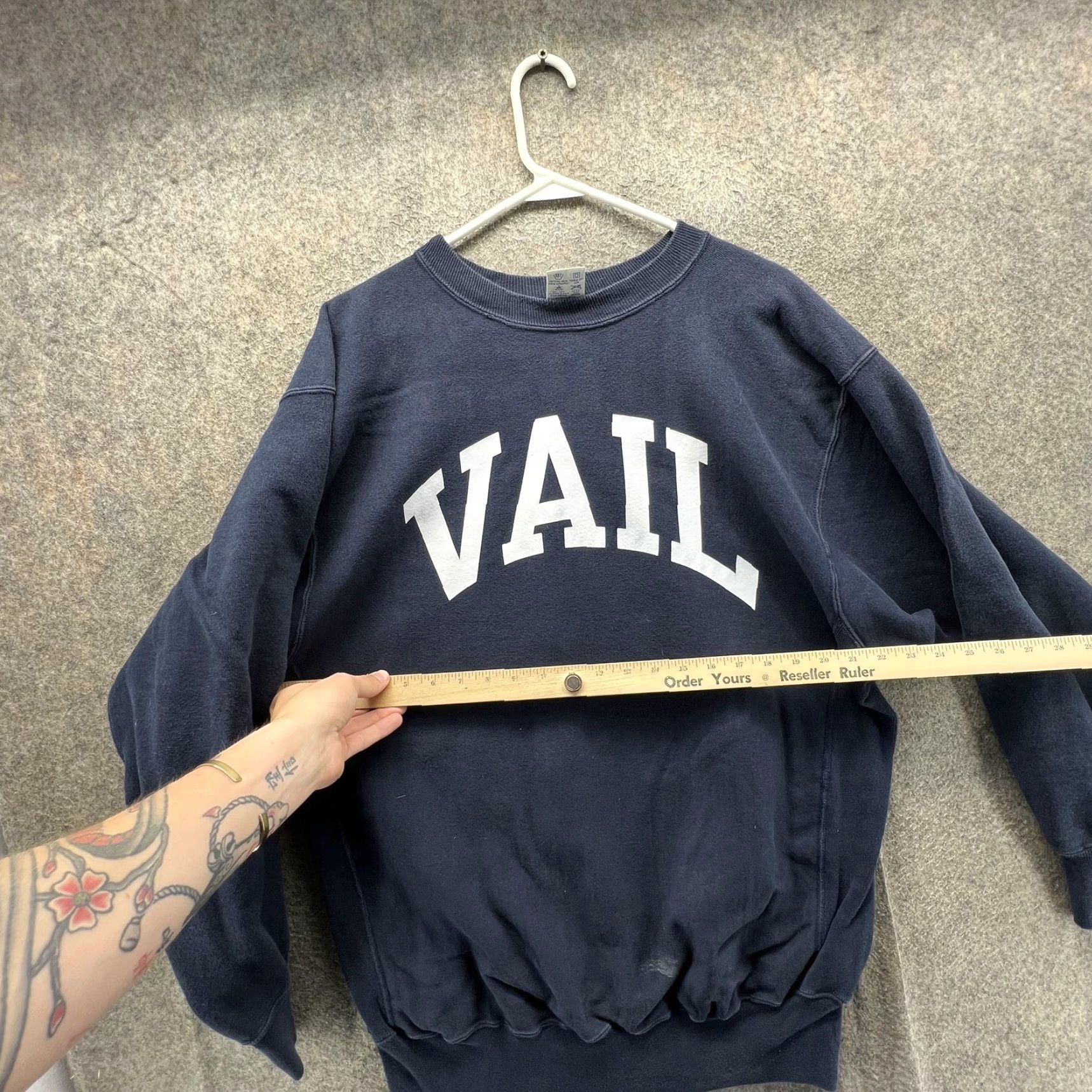Champion VINTAGE Champion Reverse Weave Sweatshirt Mens 2XL Blue Vail Crewneck Fleece Size US XXL / EU 58 / 5 - 5 Thumbnail