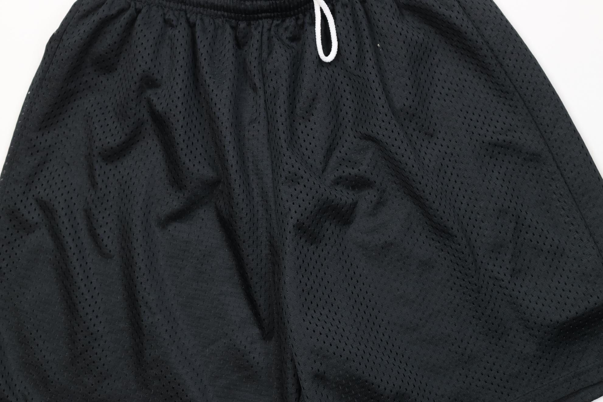 Vintage Vintage 90s Streetwear Mesh Above Knee Shorts Black Size US 32 / EU 48 - 3 Thumbnail