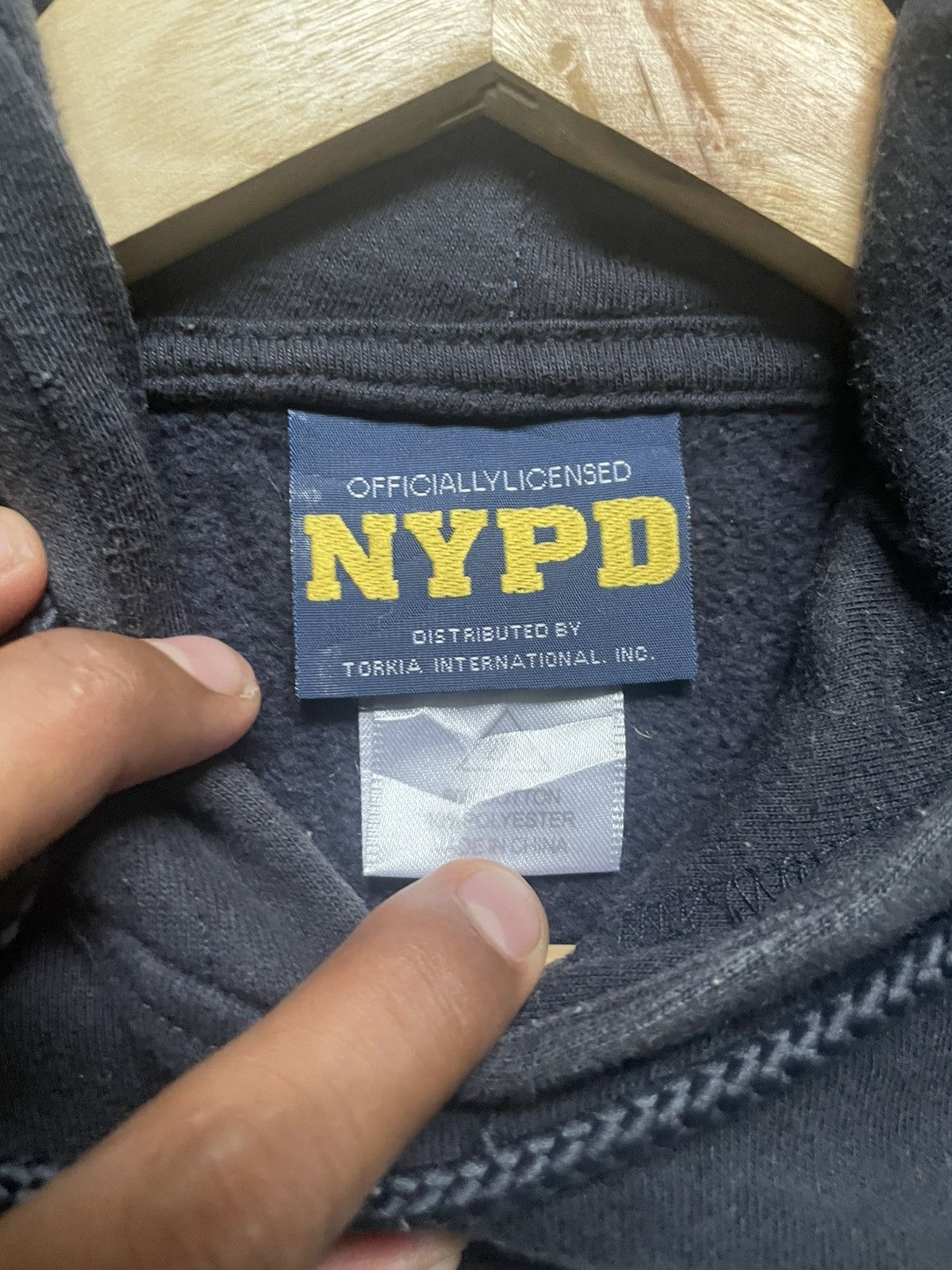 Other Vintage x Y2K x NYPD x Pullover Hoodie Size US XXL / EU 58 / 5 - 4 Thumbnail