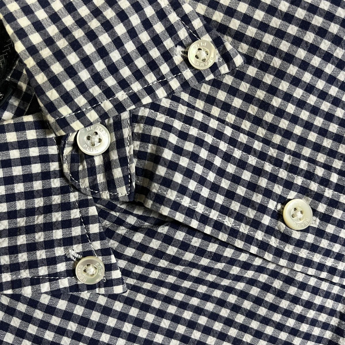 Beams Plus 2000s BEAMS PLUS Men’s Broad Gingham Check Button Down Shirt Size US S / EU 44-46 / 1 - 6 Thumbnail