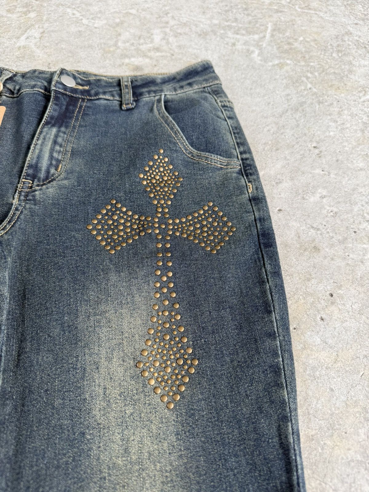 Le Grande Bleu (L.G.B.) Japanese Romwe Flared Jeans style Chrome Heart Size US 28 / EU 44 - 14 Thumbnail