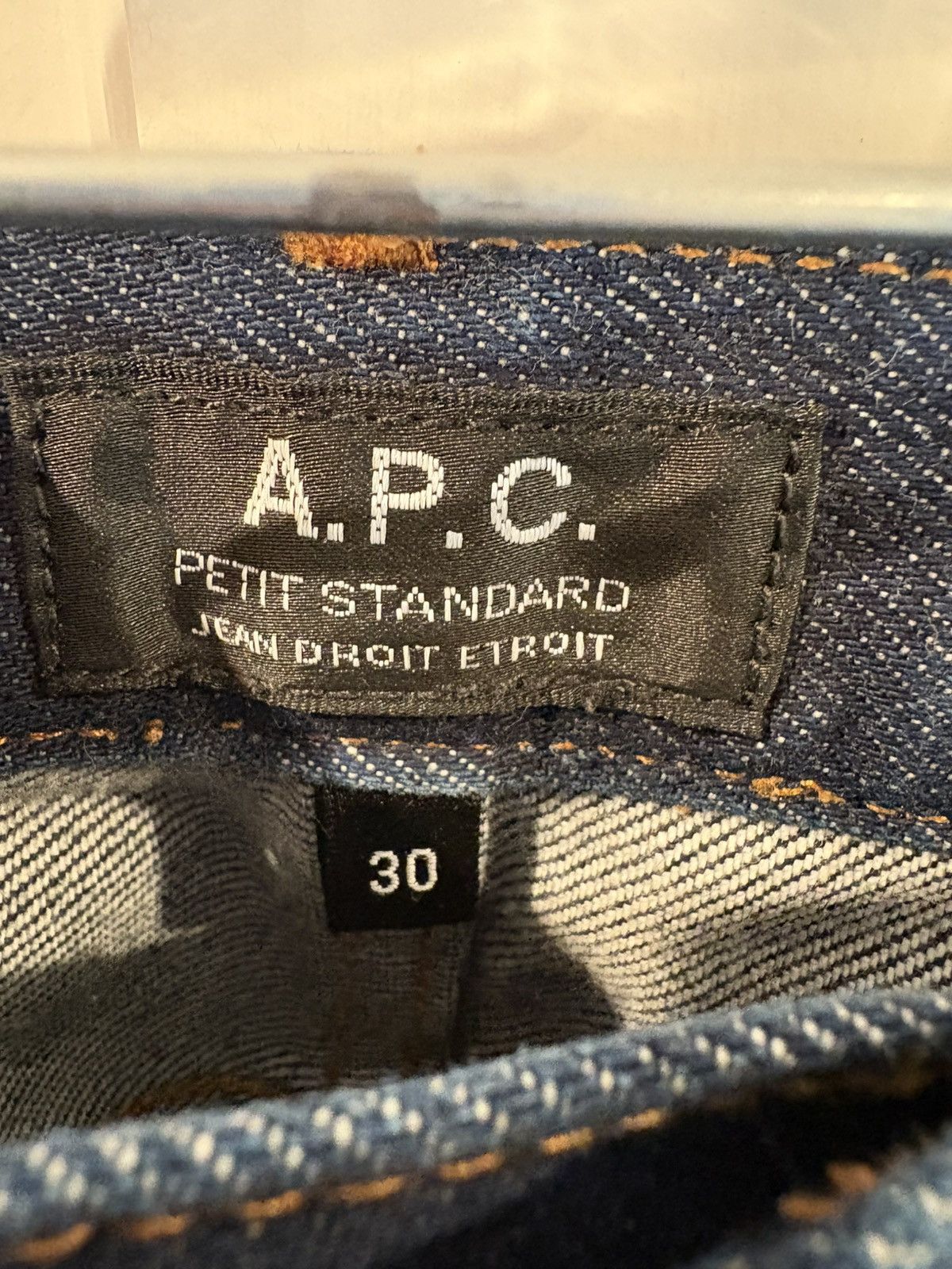 A.P.C. APC Petit Standard Jean Droit Etroit Dark Navy Blue Jeans Size US 30 / EU 46 - 2 Thumbnail