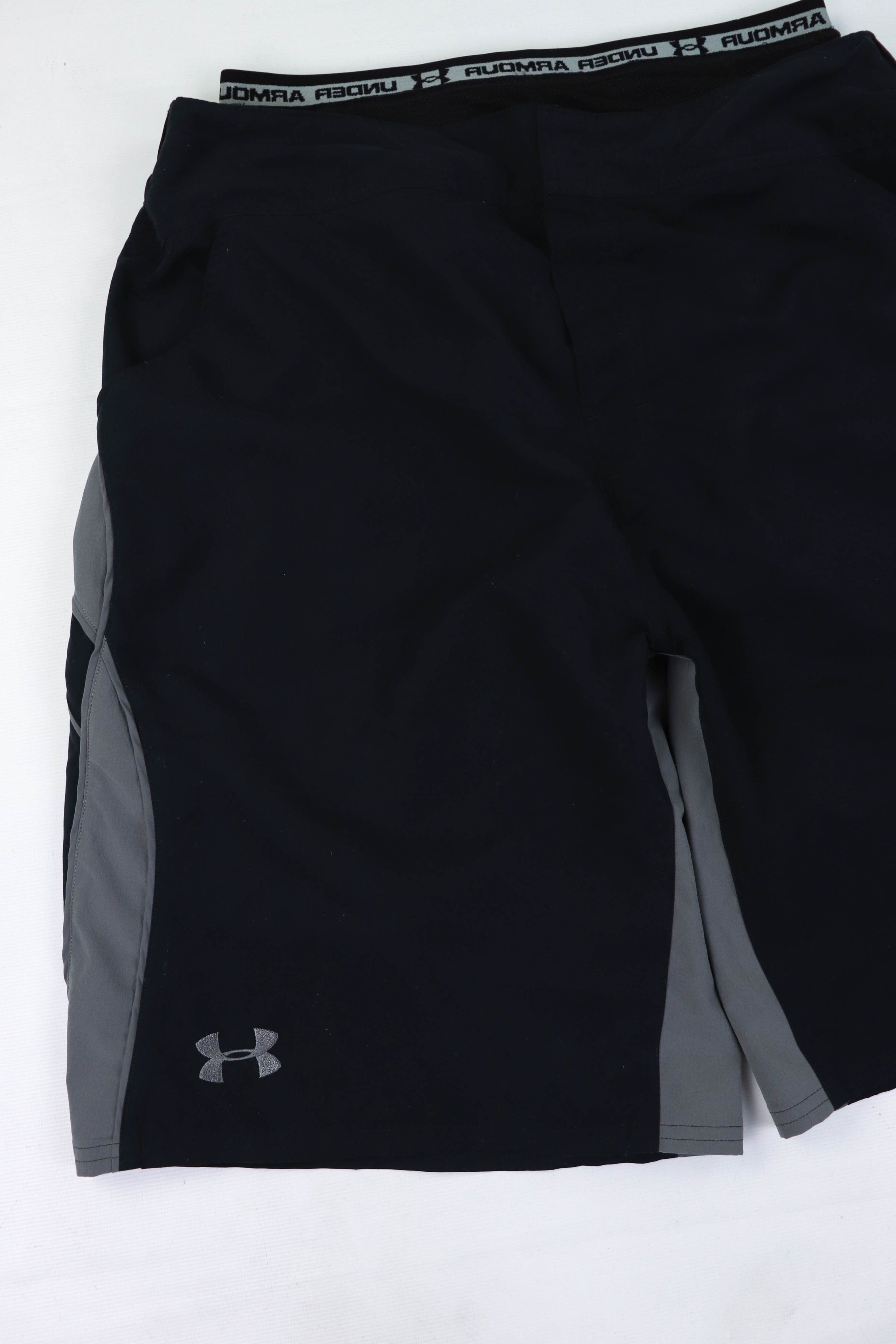 Under Armour 00s Vintage Under Armour 2in1 Transform Black Cycling Shorts Size US 34 / EU 50 - 7 Thumbnail
