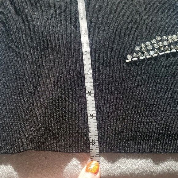 Vintage Robbie Bee Knitwear Black Sequins Winter Snowman Slinky Cock Size M / US 6-8 / IT 42-44 - 6 Thumbnail
