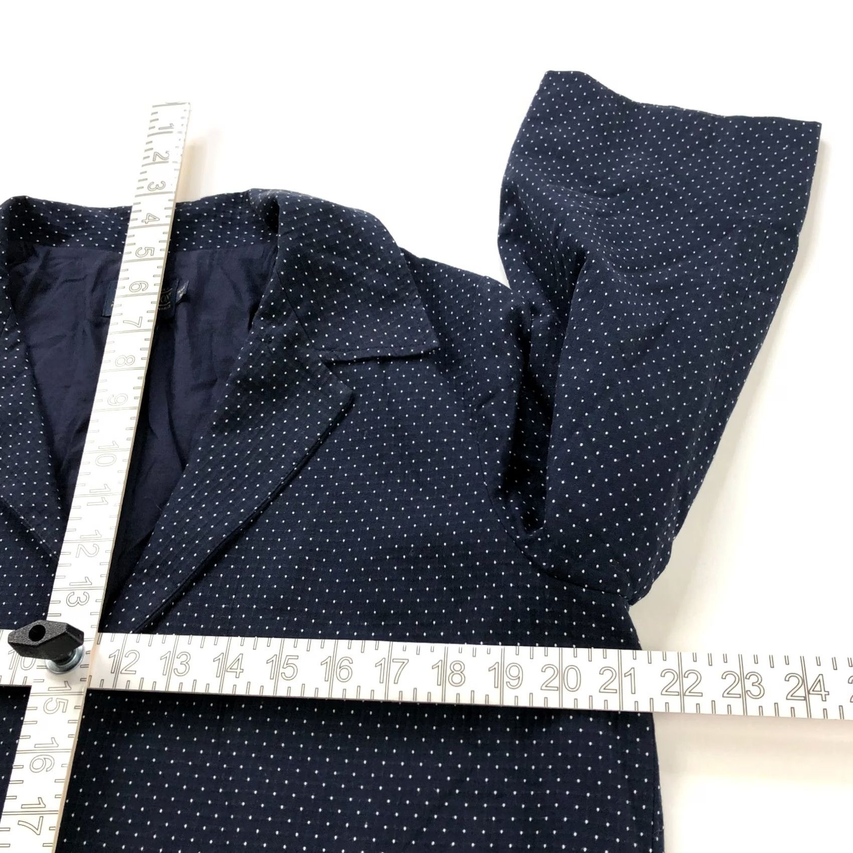 Pendleton Pendleton Blazer Shirt Set Blue Polka Dot 4P Petite 2 Pc Jacket Pants 28W 22L Women Womens Size 27" / US 4 / IT 40 - 5 Thumbnail