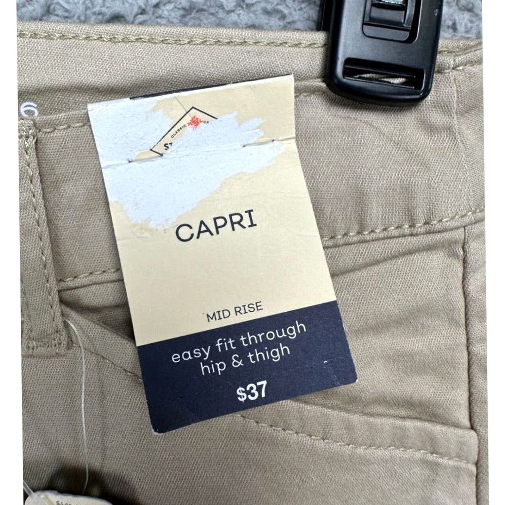 Vintage VINTAGE St. Johns Bay Pants Womens 6 Beige Chino Capri Mid Rise Straight Ladies NEW Size 28" / US 6 / IT 42 - 6 Thumbnail
