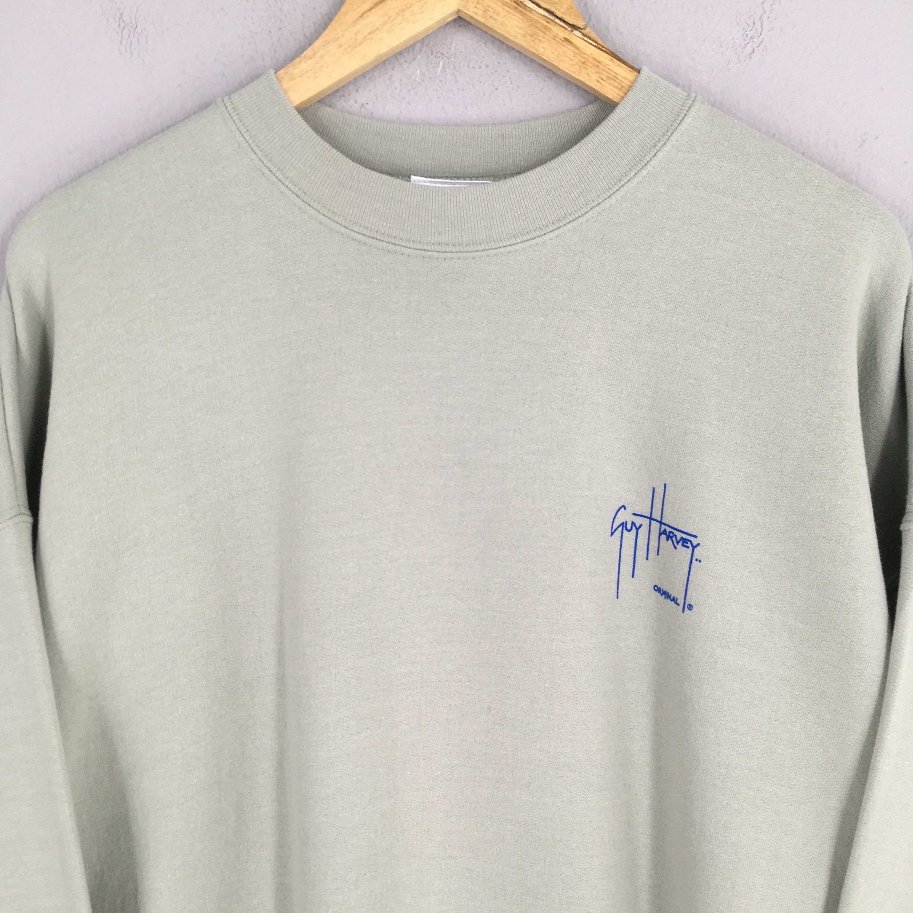 Guy Harvey Vintage 90s Guy Harvey Fishing Green Sweatshirt XLarge Size US XL / EU 56 / 4 - 4 Thumbnail