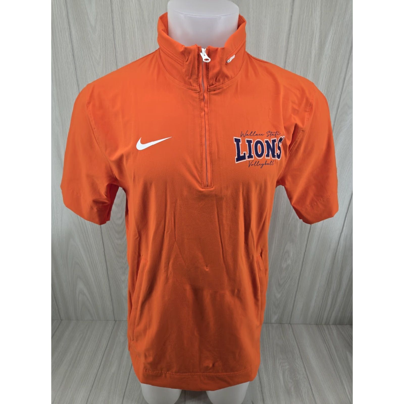 Nike Nike Wallace State Valleyball Windbreaker Shirt Men S Orange 1/4 Zip Solid Logo 1/4 Zip Windbreaker S/S 90s? Size US S / EU 44-46 / 1 - 2 Thumbnail