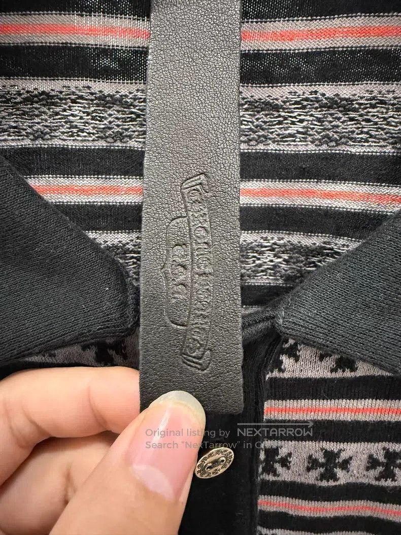 Chrome Hearts CHROME HEARTS Size L Black and red striped Polo long sleeve Size US L / EU 52-54 / 3 - 4 Thumbnail