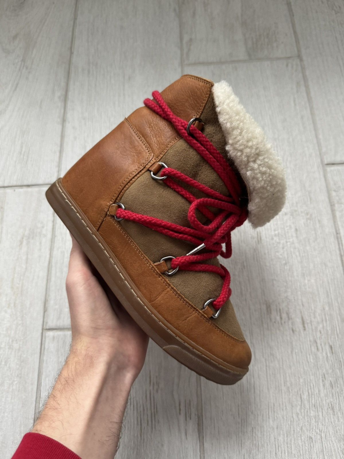 Isabel Marant Isabel Marant Nowles Wedge Snow Boots | Shearling & Leather Size US 9.5 / IT 39.5 - 14 Thumbnail