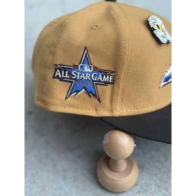New Era 🔥 Colorado Rockies 59FIFTY Hat 2021 ASG Patch Camel/Black B Size ONE SIZE - 2 Thumbnail