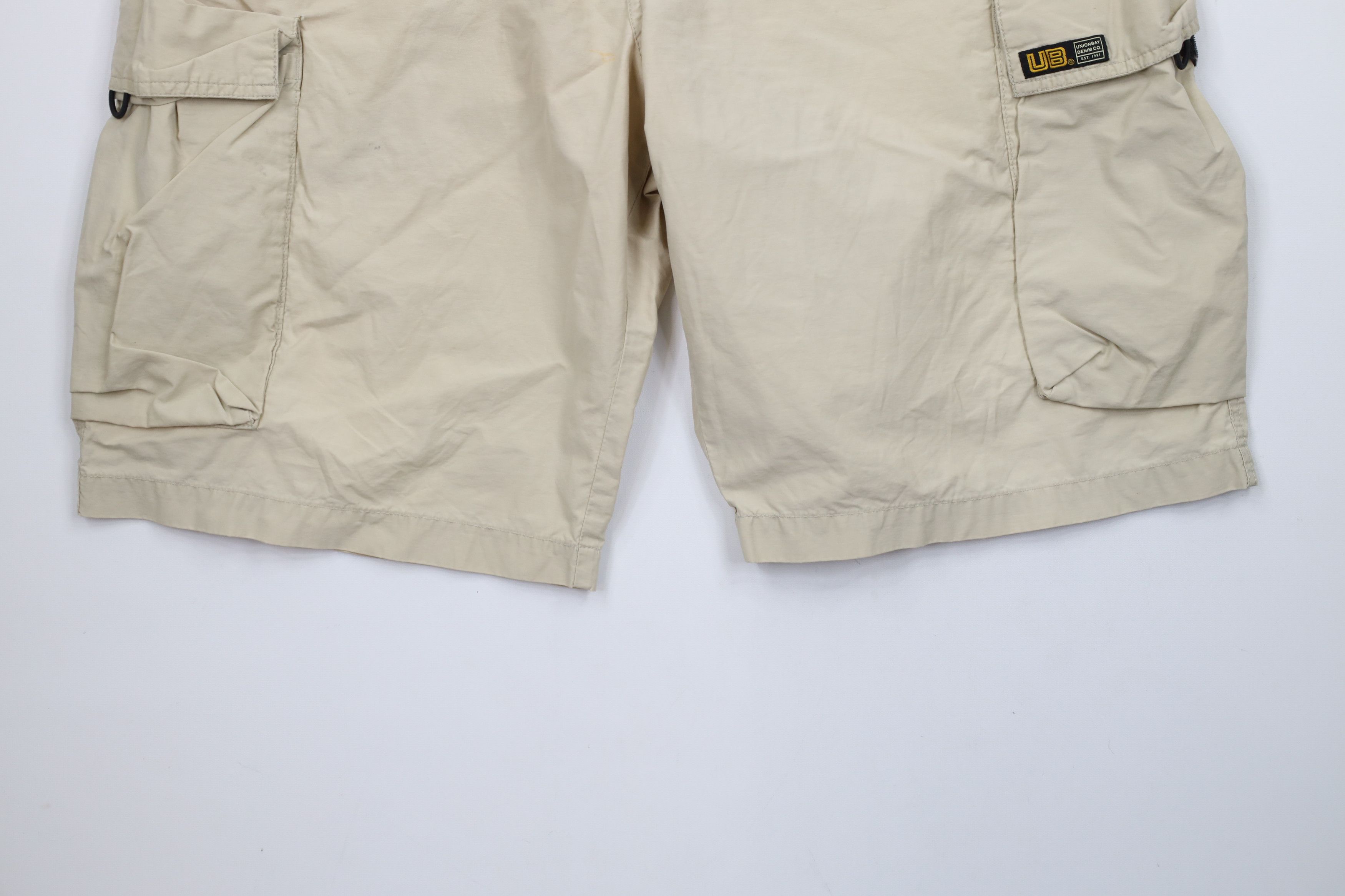 Vintage Vintage 90s Unionbay Streetwear Baggy Cargo Shorts Beige Size US 38 / EU 54 - 4 Thumbnail