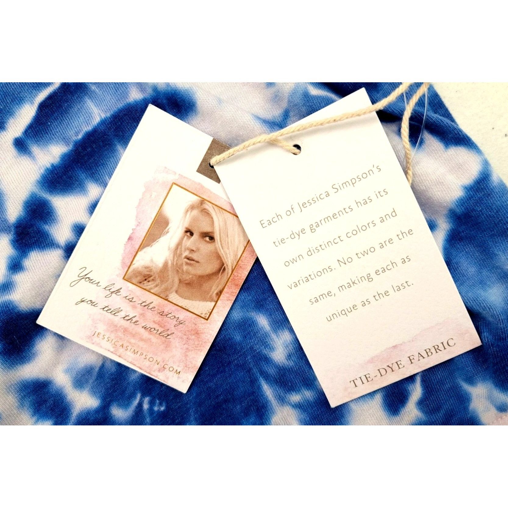 Jessica Simpson Jessica Simpson Active XS Blue Tie-Dye Cropped Tank Top Size XS / US 0-2 / IT 36-38 - 3 Thumbnail