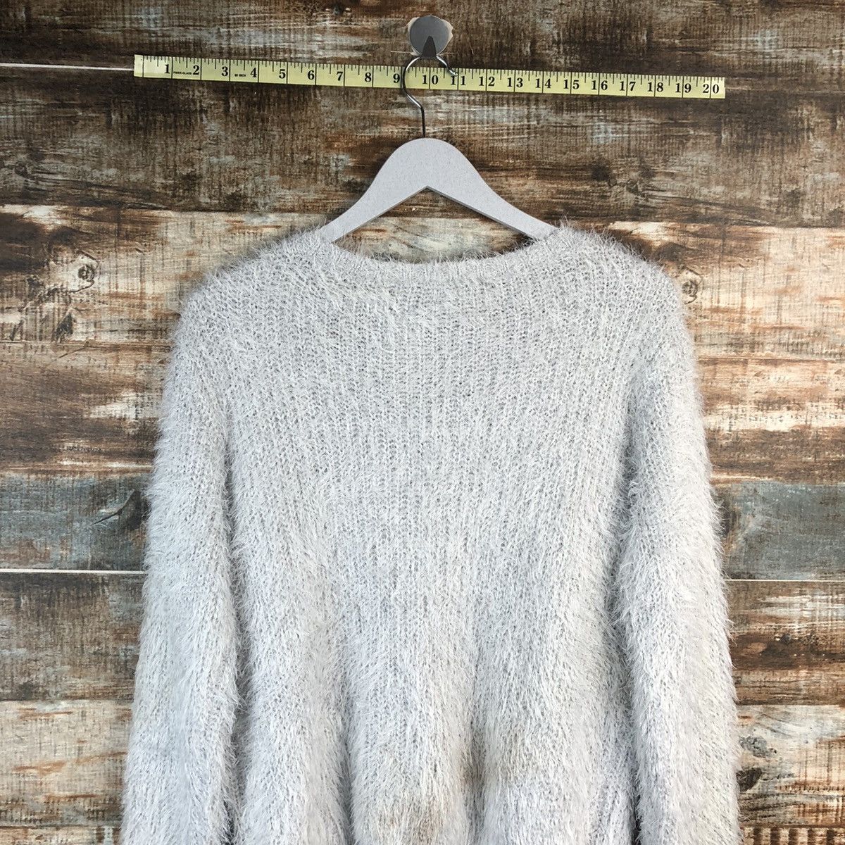 Homespun Knitwear × Japanese Brand DL H&M Grey Mohair shaggy fur Knitwear #C032 Size M / US 6-8 / IT 42-44 - 14 Thumbnail