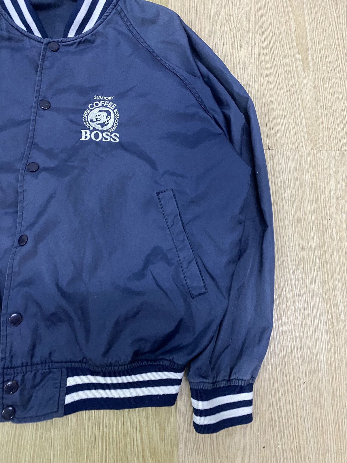 Japanese Brand × Vintage Vintage suntory boss coffee NYLON varsity jacket Size US L / EU 52-54 / 3 - 2 Thumbnail