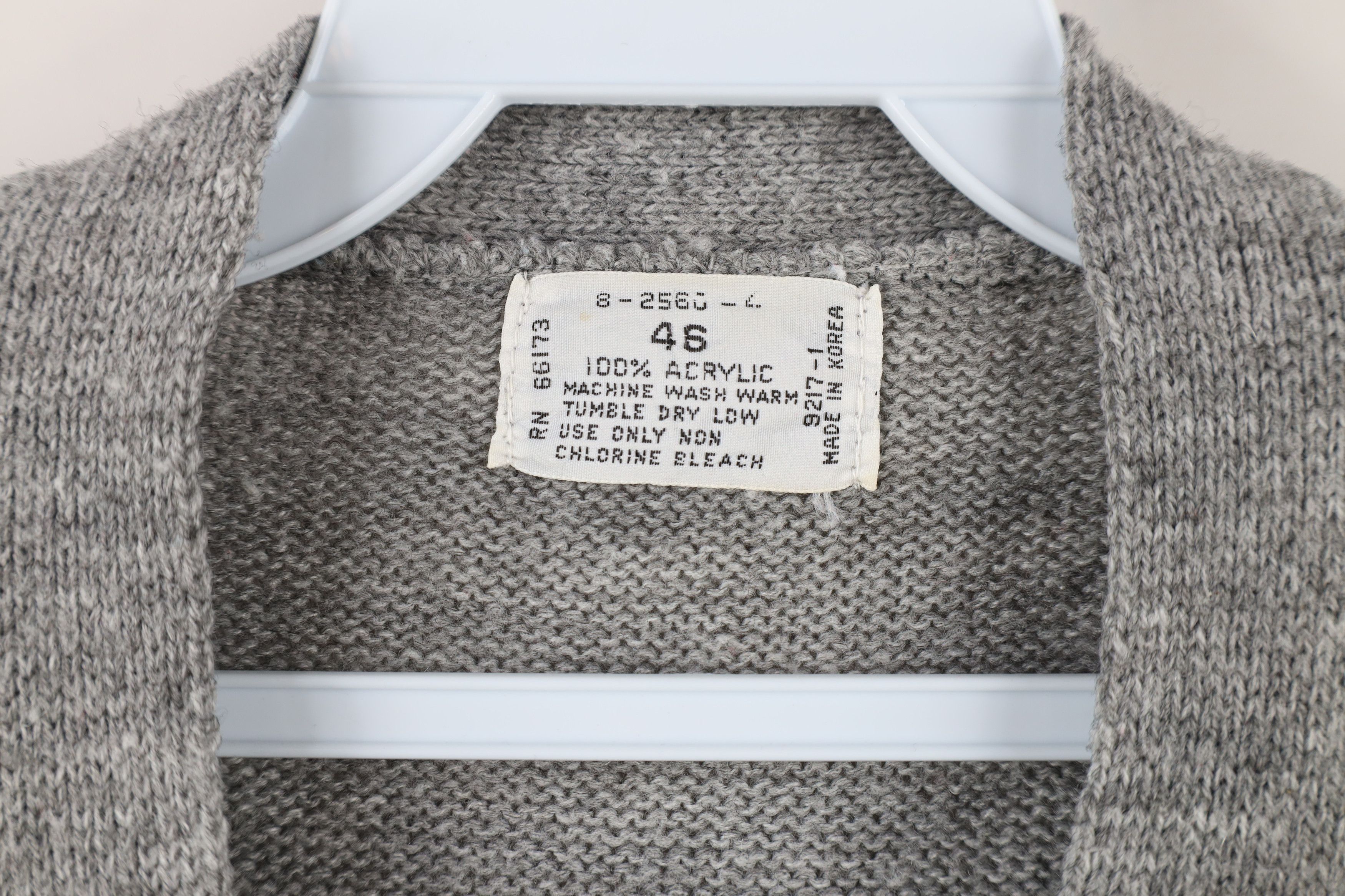 Vintage Vintage 70s Streetwear Chunky Cable Knit Sweater Vest Gray Size XL / US 12-14 / IT 48-50 - 8 Thumbnail